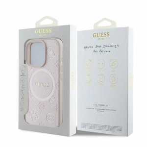 Kup Etui Guess GUHMP16XPSAPSMEP Apple iPhone 16 Pro Max hardcase Saffiano Peony Classic Logo MagSafe różowy - GUE3589 - {ean13} - Sklep Home Screen