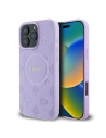Etui Guess GUHMP16XPSAPSMEU Apple iPhone 16 Pro Max hardcase Saffiano Peony Classic Logo MagSafe purpurový - iPhone 16 Pro Max - Guess
