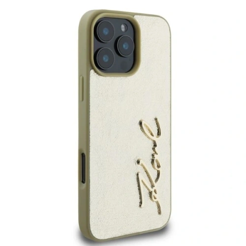 Kup Případ Karl Lagerfeld KLHCP16XPFMFBKMD Apple iPhone 16 Pro Max tvrdý obal Metal Signature zlatý - KLD2143 - {ean13} - Sklep Home Screen