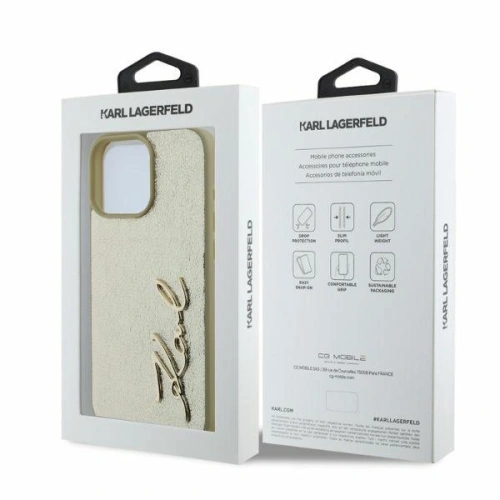 Kup Případ Karl Lagerfeld KLHCP16XPFMFBKMD Apple iPhone 16 Pro Max tvrdý obal Metal Signature zlatý - KLD2143 - {ean13} - Sklep Home Screen