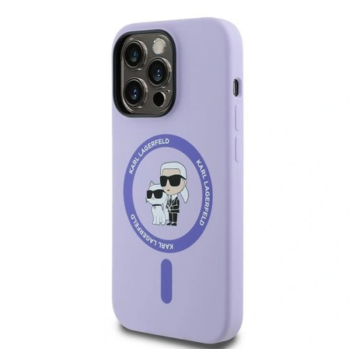 Kup Etui Karl Lagerfeld KLHMP14LSCMKCRHU Apple iPhone 14 Pro hardcase Silicone Karl&Choupette Heads Ring MagSafe fioletowy - KLD2144 - {ean13} - Sklep Home Screen