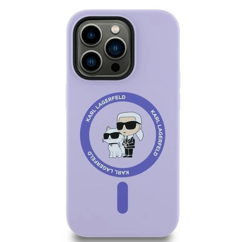 Kup Případ Karl Lagerfeld KLHMP14LSCMKCRHU Apple iPhone 14 Pro tvrdý obal Silikon Karl&Choupette Heads Ring MagSafe fialový - KLD2144 - {ean13} - Sklep Home Screen