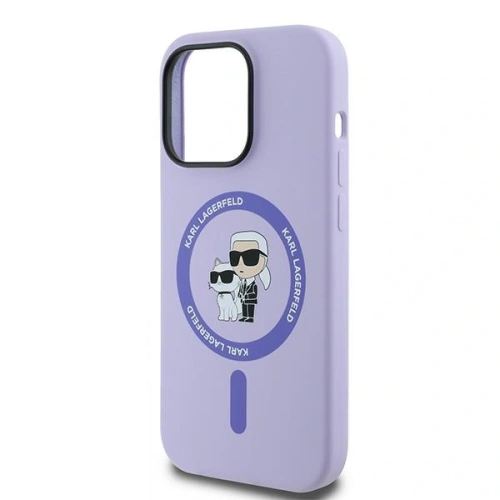 Kup Etui Karl Lagerfeld KLHMP14LSCMKCRHU Apple iPhone 14 Pro hardcase Silicone Karl&Choupette Heads Ring MagSafe fioletowy - KLD2144 - {ean13} - Sklep Home Screen