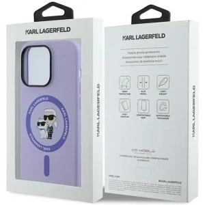 Kup Etui Karl Lagerfeld KLHMP14LSCMKCRHU Apple iPhone 14 Pro hardcase Silicone Karl&Choupette Heads Ring MagSafe fioletowy - KLD2144 - {ean13} - Sklep Home Screen