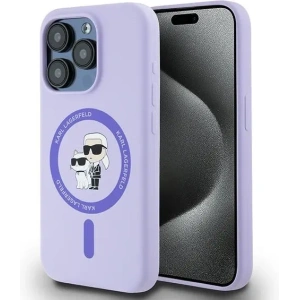 Kup Etui Karl Lagerfeld KLHMP15LSCMKCRHU Apple iPhone 15 Pro hardcase Silicone Karl&Choupette Heads Ring MagSafe fioletowy - KLD2145 - {ean13} - Sklep Home Screen
