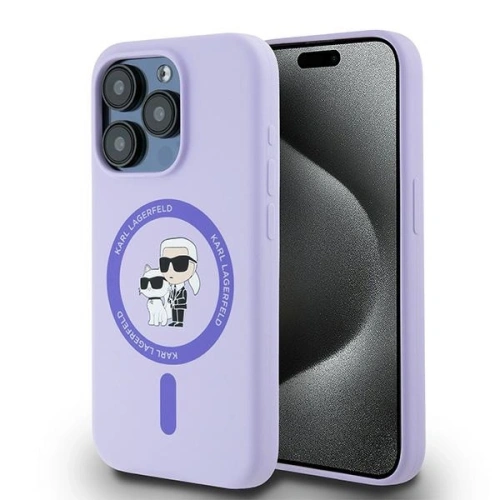 Kup Fall Karl Lagerfeld KLHMP15LSCMKCRHU Apple iPhone 15 Pro Hardcase Silikon Karl&Choupette Köpfe Ring MagSafe lila - KLD2145 - {ean13} - Sklep Home Screen
