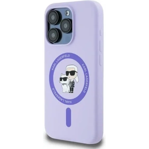 Kup Etui Karl Lagerfeld KLHMP15LSCMKCRHU Apple iPhone 15 Pro hardcase Silicone Karl&Choupette Heads Ring MagSafe fioletowy - KLD2145 - {ean13} - Sklep Home Screen