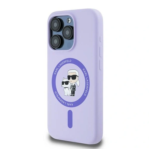 Kup Fall Karl Lagerfeld KLHMP15LSCMKCRHU Apple iPhone 15 Pro Hardcase Silikon Karl&Choupette Köpfe Ring MagSafe lila - KLD2145 - {ean13} - Sklep Home Screen