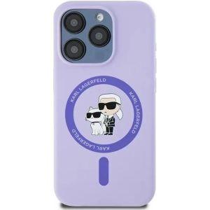 Kup Etui Karl Lagerfeld KLHMP15LSCMKCRHU Apple iPhone 15 Pro hardcase Silicone Karl&Choupette Heads Ring MagSafe fioletowy - KLD2145 - {ean13} - Sklep Home Screen