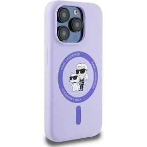 Kup Etui Karl Lagerfeld KLHMP15LSCMKCRHU Apple iPhone 15 Pro hardcase Silicone Karl&Choupette Heads Ring MagSafe fioletowy - KLD2145 - {ean13} - Sklep Home Screen