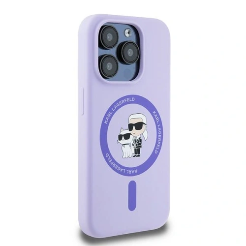 Kup Případ Karl Lagerfeld KLHMP15LSCMKCRHU Apple iPhone 15 Pro tvrdý obal silikonový Karl&Choupette Heads Ring MagSafe fialový - KLD2145 - {ean13} - Sklep Home Screen