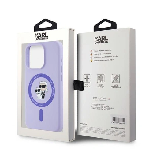 Kup Caz Karl Lagerfeld KLHMP15LSCMKCRHU Apple iPhone 15 Pro hardcase din silicon Karl&Choupette Heads Ring MagSafe violet - KLD2145 - {ean13} - Sklep Home Screen