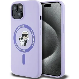 Kup Etui Karl Lagerfeld KLHMP15SSCMKCRHU Apple iPhone 15 hardcase Silicone Karl&Choupette Heads Ring MagSafe fioletowy - KLD2146 - {ean13} - Sklep Home Screen