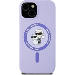 Buy Case Karl Lagerfeld KLHMP15SSCMKCRHU Apple iPhone 15 hardcase Silicone Karl&Choupette Heads Ring MagSafe purple - KLD2146 - {ean13} - Home Screen Store Europe
