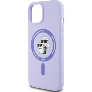 Buy Case Karl Lagerfeld KLHMP15SSCMKCRHU Apple iPhone 15 hardcase Silicone Karl&Choupette Heads Ring MagSafe purple - KLD2146 - {ean13} - Home Screen Store Europe
