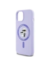 Buy Case Karl Lagerfeld KLHMP15SSCMKCRHU Apple iPhone 15 hardcase Silicone Karl&Choupette Heads Ring MagSafe purple - KLD2146 - {ean13} - Home Screen Store Europe