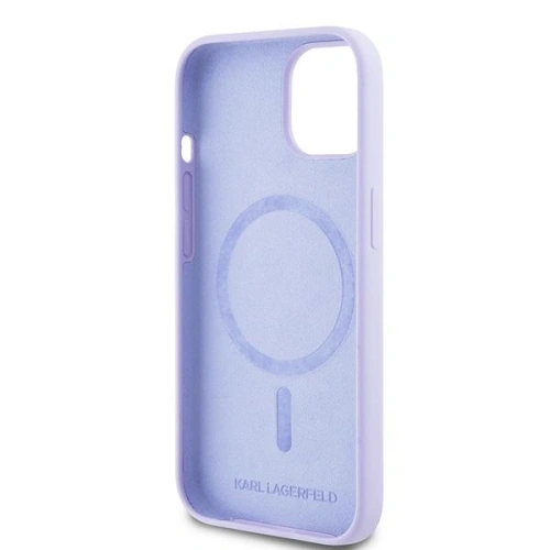 Kup Etui Karl Lagerfeld KLHMP15SSCMKCRHU Apple iPhone 15 hardcase Silicone Karl&Choupette Heads Ring MagSafe fioletowy - KLD2146 - {ean13} - Sklep Home Screen