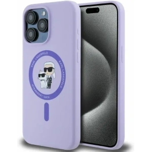 Kup Etui Karl Lagerfeld KLHMP15XSCMKCRHU Apple iPhone 15 Pro Max hardcase Silicone Karl&Choupette Heads Ring MagSafe fioletowy - KLD2147 - {ean13} - Sklep Home Screen