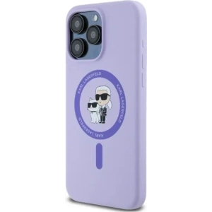 Kup Etui Karl Lagerfeld KLHMP15XSCMKCRHU Apple iPhone 15 Pro Max hardcase Silicone Karl&Choupette Heads Ring MagSafe fioletowy - KLD2147 - {ean13} - Sklep Home Screen