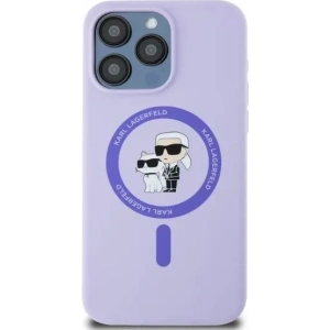 Kup Etui Karl Lagerfeld KLHMP15XSCMKCRHU Apple iPhone 15 Pro Max hardcase Silicone Karl&Choupette Heads Ring MagSafe fioletowy - KLD2147 - {ean13} - Sklep Home Screen