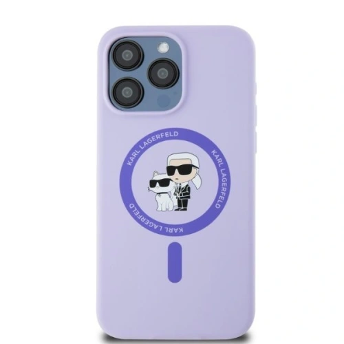 Kup Etui Karl Lagerfeld KLHMP15XSCMKCRHU Apple iPhone 15 Pro Max hardcase Silicone Karl&Choupette Heads Ring MagSafe fioletowy - KLD2147 - {ean13} - Sklep Home Screen