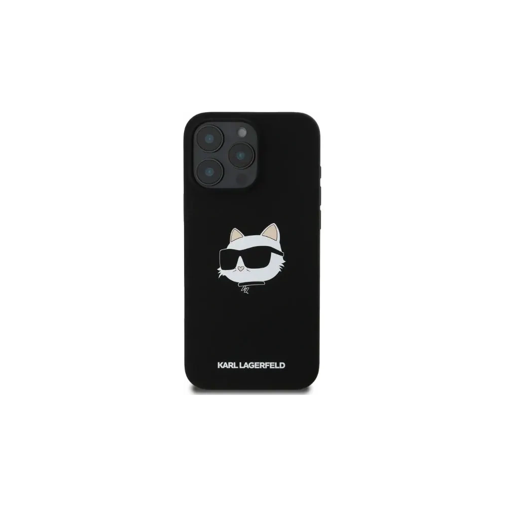 Etui Karl Lagerfeld KLHMP16LSCHPPLK Apple iPhone 16 Pro hardcase Silicone Choupette Head Print MagSafe czarny