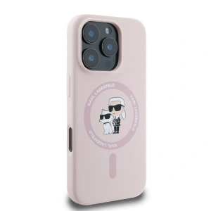 Kup Etui Karl Lagerfeld KLHMP16LSCMKCRHP Apple iPhone 16 Pro hardcase Silicone Karl&Choupette Heads Ring MagSafe różowy - KLD2151 - {ean13} - Sklep Home Screen
