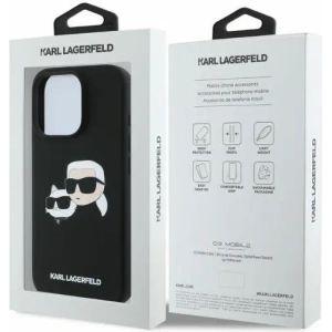 Buy Case Karl Lagerfeld KLHMP16LSKCHPPLK Apple iPhone 16 Pro hardcase Silicone Double Heads Print MagSafe black - KLD2154 - {ean13} - Home Screen Store Europe