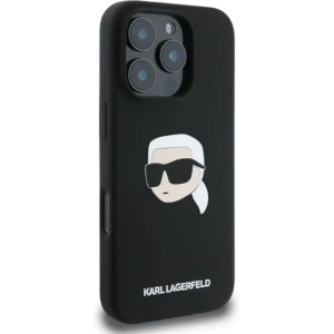 Buy Case Karl Lagerfeld KLHMP16LSKHPPLK Apple iPhone 16 Pro hardcase Silicone Karl Head Print MagSafe black - KLD2156 - {ean13} - Home Screen Store Europe