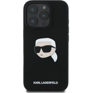 Buy Case Karl Lagerfeld KLHMP16LSKHPPLK Apple iPhone 16 Pro hardcase Silicone Karl Head Print MagSafe black - KLD2156 - {ean13} - Home Screen Store Europe