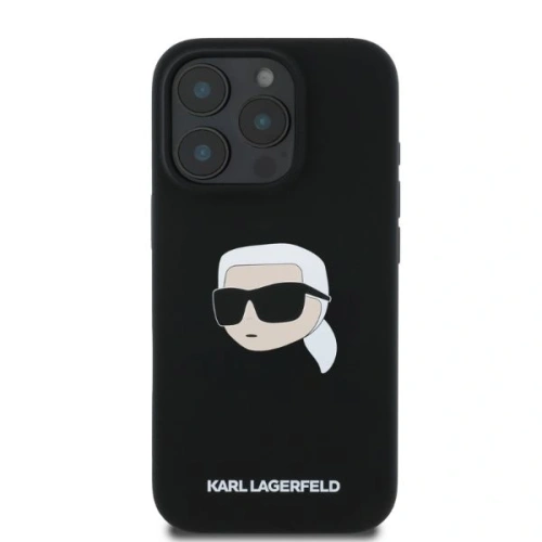 Kup Etui Karl Lagerfeld KLHMP16LSKHPPLK Apple iPhone 16 Pro hardcase Silicone Karl Head Print MagSafe czarny - KLD2156 - {ean13} - Sklep Home Screen