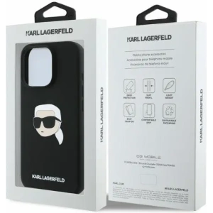 Kup Pouzdro Karl Lagerfeld KLHMP16LSKHPPLK pro Apple iPhone 16 Pro tvrdé silikonové pouzdro s potiskem hlavy Karla MagSafe černé - KLD2156 - {ean13} - Sklep Home Screen