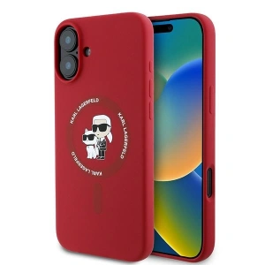 Buy Case Karl Lagerfeld KLHMP16MSCMKCRHR Apple iPhone 16 Plus hardcase Silicone Karl&Choupette Heads Ring MagSafe red - KLD2157 - {ean13} - Home Screen Store Europe