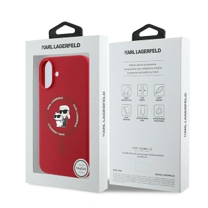 Buy Case Karl Lagerfeld KLHMP16MSCMKCRHR Apple iPhone 16 Plus hardcase Silicone Karl&Choupette Heads Ring MagSafe red - KLD2157 - {ean13} - Home Screen Store Europe