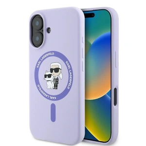 Buy Case Karl Lagerfeld KLHMP16MSCMKCRHU Apple iPhone 16 Plus hardcase Silicone Karl&Choupette Heads Ring MagSafe purple - KLD2158 - {ean13} - Home Screen Store Europe