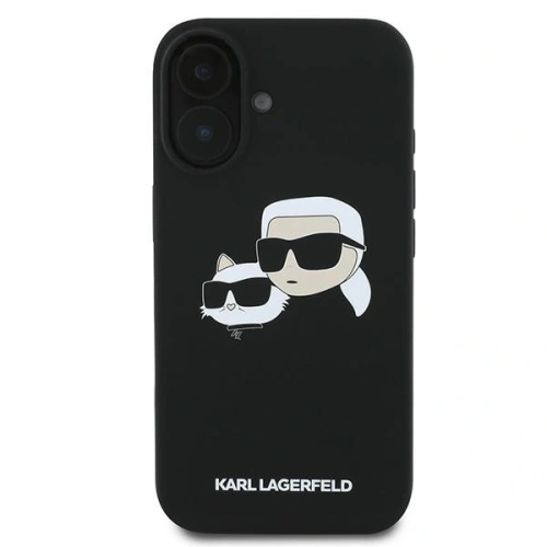 Kup Fall Karl Lagerfeld KLHMP16MSKCHPPLK Apple iPhone 16 Plus Hartschale Silikon Doppelte Köpfe Druck MagSafe schwarz - KLD2159 - {ean13} - Sklep Home Screen