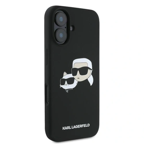 Kup Fall Karl Lagerfeld KLHMP16MSKCHPPLK Apple iPhone 16 Plus Hartschale Silikon Doppelte Köpfe Druck MagSafe schwarz - KLD2159 - {ean13} - Sklep Home Screen