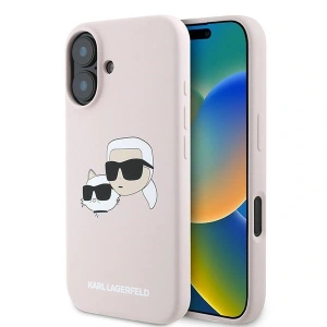 Buy Case Karl Lagerfeld KLHMP16MSKCHPPLP Apple iPhone 16 Plus hardcase Silicone Double Heads Print MagSafe pink - KLD2160 - {ean13} - Home Screen Store Europe