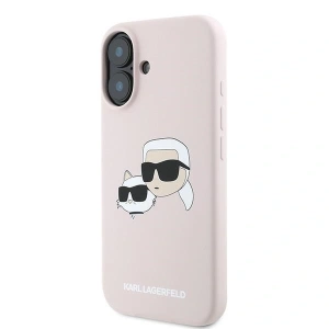 Kup Případ Karl Lagerfeld KLHMP16MSKCHPPLP Apple iPhone 16 Plus tvrdý obal Silikonový potisk s dvojheadem MagSafe růžový - KLD2160 - {ean13} - Sklep Home Screen