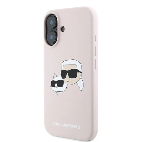 Kup Caz Karl Lagerfeld KLHMP16MSKCHPPLP Apple iPhone 16 Plus hardcase Siliconă Imprimare Double Heads MagSafe roz - KLD2160 - {ean13} - Sklep Home Screen