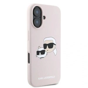 Kup Caz Karl Lagerfeld KLHMP16MSKCHPPLP Apple iPhone 16 Plus hardcase Siliconă Imprimare Double Heads MagSafe roz - KLD2160 - {ean13} - Sklep Home Screen