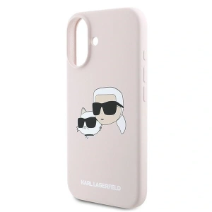 Kup Caz Karl Lagerfeld KLHMP16MSKCHPPLP Apple iPhone 16 Plus hardcase Siliconă Imprimare Double Heads MagSafe roz - KLD2160 - {ean13} - Sklep Home Screen