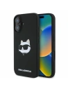 Buy Case Karl Lagerfeld KLHMP16SSCHPPLK Apple iPhone 16 hardcase Silicone Choupette Head Print MagSafe black - KLD2161 - {ean13} - Home Screen Store Europe
