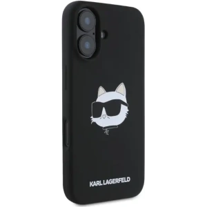 Kup Etui Karl Lagerfeld KLHMP16SSCHPPLK Apple iPhone 16 hardcase Silicone Choupette Head Print MagSafe czarny - KLD2161 - {ean13} - Sklep Home Screen