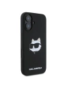 Buy Case Karl Lagerfeld KLHMP16SSCHPPLK Apple iPhone 16 hardcase Silicone Choupette Head Print MagSafe black - KLD2161 - {ean13} - Home Screen Store Europe