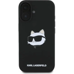 Kup Etui Karl Lagerfeld KLHMP16SSCHPPLK Apple iPhone 16 hardcase Silicone Choupette Head Print MagSafe czarny - KLD2161 - {ean13} - Sklep Home Screen