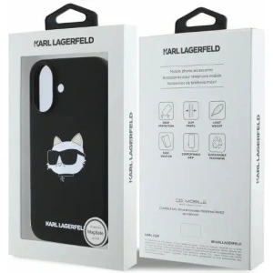Kup Etui Karl Lagerfeld KLHMP16SSCHPPLK Apple iPhone 16 hardcase Silicone Choupette Head Print MagSafe czarny - KLD2161 - {ean13} - Sklep Home Screen