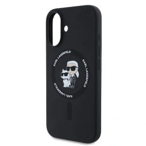 Kup Etui Karl Lagerfeld KLHMP16SSCMKCRHK Apple iPhone 16 hardcase Silicone Karl&Choupette Heads Ring MagSafe czarny - KLD2162 - {ean13} - Sklep Home Screen