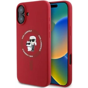 Buy Case Karl Lagerfeld KLHMP16SSCMKCRHR Apple iPhone 16 hardcase Silicone Karl&Choupette Heads Ring MagSafe red - KLD2163 - {ean13} - Home Screen Store Europe