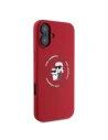 Buy Case Karl Lagerfeld KLHMP16SSCMKCRHR Apple iPhone 16 hardcase Silicone Karl&Choupette Heads Ring MagSafe red - KLD2163 - {ean13} - Home Screen Store Europe